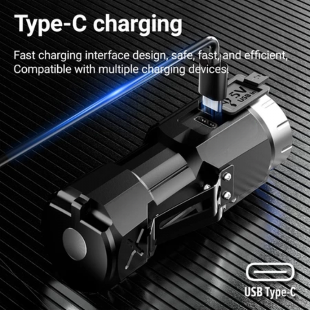 Mini Lanterna Tática Portátil Recarregável com Imã Kapbom - Imagem 5