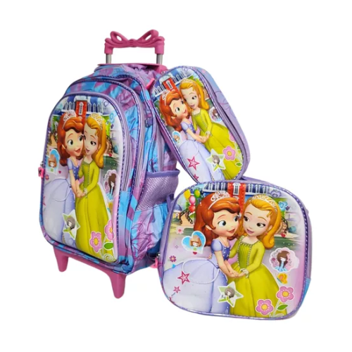 Kit Mochila 3D Rodinha Princesa Sofia - Imagem 4