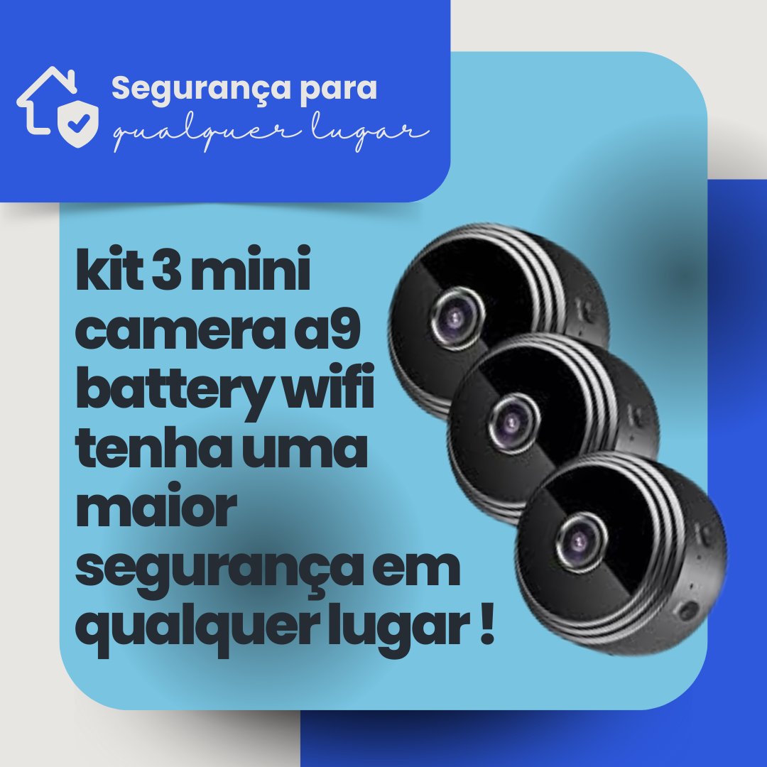 KIT 3 Mini Camera A9 - Imagem 7