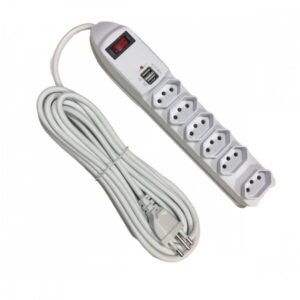 Extensão Elétrica 6 Tomadas 5 Metros